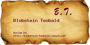 Blobstein Teobald névjegykártya